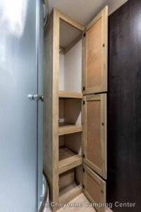 2026 Forest River Cherokee Grey Wolf Black Label 23MKBL Couples Travel Trailer Interior Image