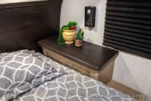 2026 Forest River Cherokee Grey Wolf Black Label 23MKBL Couples Travel Trailer Interior Image