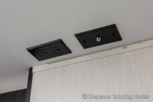 2026 Forest River Cherokee Grey Wolf Black Label 23MKBL Couples Travel Trailer Interior Image