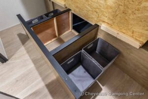 2026 Forest River Cherokee Grey Wolf Black Label 23MKBL Couples Travel Trailer Interior Image