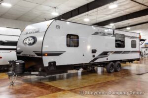 2026 Forest River Cherokee Grey Wolf Black Label 24RRTBL Toy Hauler Travel Trailer Exterior Image