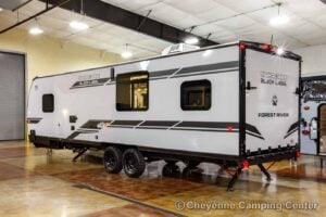 2026 Forest River Cherokee Grey Wolf Black Label 24RRTBL Toy Hauler Travel Trailer Exterior Image