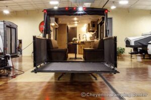 2026 Forest River Cherokee Grey Wolf Black Label 24RRTBL Toy Hauler Travel Trailer Exterior Image