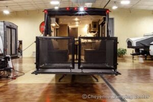 2026 Forest River Cherokee Grey Wolf Black Label 24RRTBL Toy Hauler Travel Trailer Exterior Image