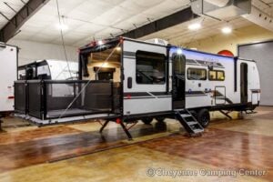 2026 Forest River Cherokee Grey Wolf Black Label 24RRTBL Toy Hauler Travel Trailer Exterior Image