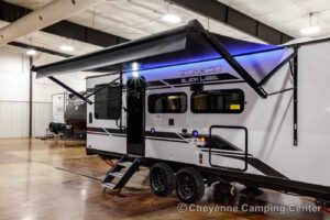 2026 Forest River Cherokee Grey Wolf Black Label 24RRTBL Toy Hauler Travel Trailer Exterior Image