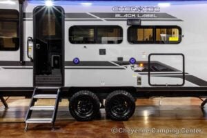 2026 Forest River Cherokee Grey Wolf Black Label 24RRTBL Toy Hauler Travel Trailer Exterior Image