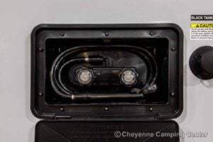 2026 Forest River Cherokee Grey Wolf Black Label 24RRTBL Toy Hauler Travel Trailer Exterior Image