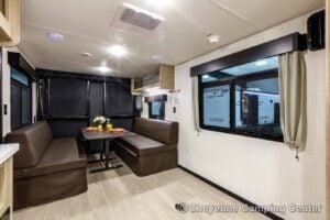 2026 Forest River Cherokee Grey Wolf Black Label 24RRTBL Toy Hauler Travel Trailer Interior Image