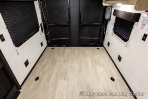 2026 Forest River Cherokee Grey Wolf Black Label 24RRTBL Toy Hauler Travel Trailer Interior Image
