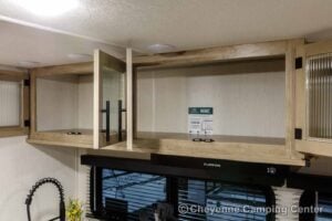 2026 Forest River Cherokee Grey Wolf Black Label 24RRTBL Toy Hauler Travel Trailer Interior Image