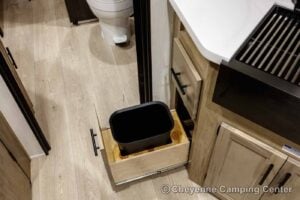 2026 Forest River Cherokee Grey Wolf Black Label 24RRTBL Toy Hauler Travel Trailer Interior Image