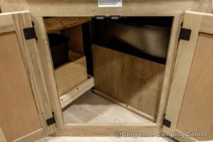 2026 Forest River Cherokee Grey Wolf Black Label 24RRTBL Toy Hauler Travel Trailer Interior Image