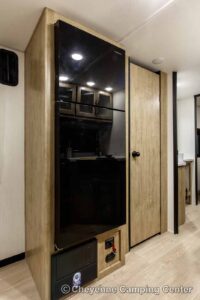 2026 Forest River Cherokee Grey Wolf Black Label 24RRTBL Toy Hauler Travel Trailer Interior Image