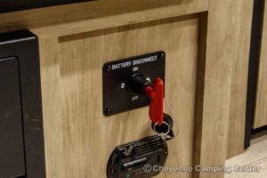 2026 Forest River Cherokee Grey Wolf Black Label 24RRTBL Toy Hauler Travel Trailer Interior Image