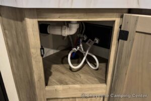 2026 Forest River Cherokee Grey Wolf Black Label 24RRTBL Toy Hauler Travel Trailer Interior Image