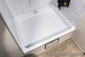 2026 Forest River Cherokee Grey Wolf Black Label 24RRTBL Toy Hauler Travel Trailer Interior Image