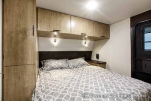 2026 Forest River Cherokee Grey Wolf Black Label 24RRTBL Toy Hauler Travel Trailer Interior Image