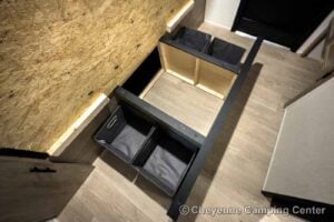 2026 Forest River Cherokee Grey Wolf Black Label 24RRTBL Toy Hauler Travel Trailer Interior Image