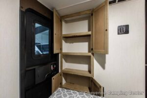 2026 Forest River Cherokee Grey Wolf Black Label 24RRTBL Toy Hauler Travel Trailer Interior Image