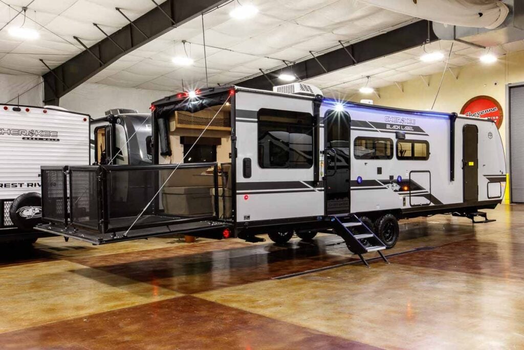 2026 Forest River Cherokee Wolf Pack 24-14.5 Toy Hauler Travel Trailer Enterior Image