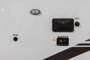 2027 Forest River Cherokee Grey Wolf Black Label 24RRTBL Toy Hauler Travel Trailer Exterior Image