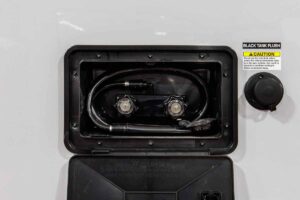 2027 Forest River Cherokee Grey Wolf Black Label 24RRTBL Toy Hauler Travel Trailer Exterior Image