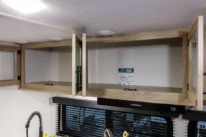 2027 Forest River Cherokee Grey Wolf Black Label 24RRTBL Toy Hauler Travel Trailer Interior Image
