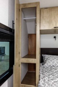 2027 Forest River Cherokee Grey Wolf Black Label 24RRTBL Toy Hauler Travel Trailer Interior Image