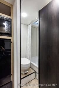 2026 Forest River Cherokee Wolf Pup 14RKLP Small Couples Travel Trailer Interior Image