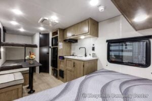2026 Forest River Cherokee Wolf Pup 17LP Small Bunkhouse Travel Trailer Interior Image
