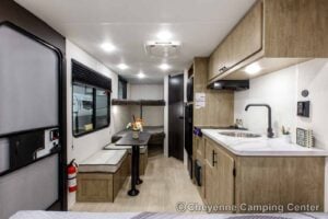 2026 Forest River Cherokee Wolf Pup 17LP Small Bunkhouse Travel Trailer Interior Image