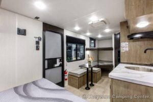 2026 Forest River Cherokee Wolf Pup 17LP Small Bunkhouse Travel Trailer Interior Image