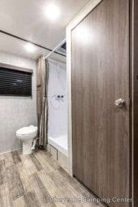 2021 Crossroads Volante Lite 29RB Rear Bathroom Couples Camper Interior Image