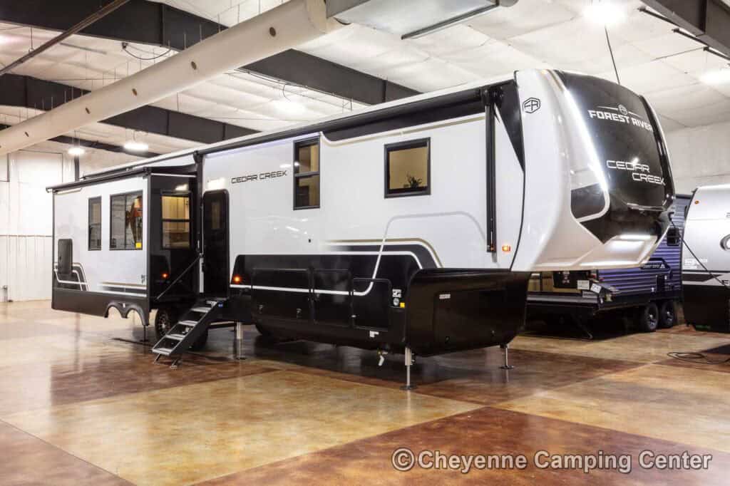 2026 Forest River Flagstaff Classic 401CFB Rear Living Room Fifth Wheel Enterior Image