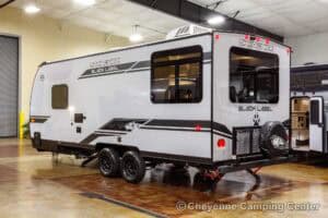 2026 Forest River Cherokee Grey Wolf Black Label 20RDSEBL Couples Travel Trailer Exterior Image