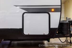 2026 Forest River Cherokee Grey Wolf Black Label 20RDSEBL Couples Travel Trailer Exterior Image