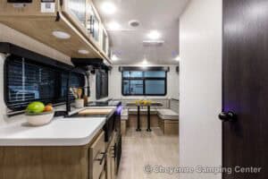 2026 Forest River Cherokee Grey Wolf Black Label 20RDSEBL Couples Travel Trailer Interior Image