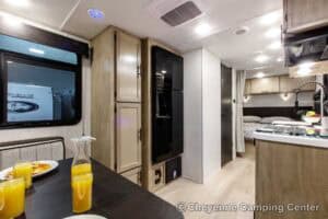 2026 Forest River Cherokee Grey Wolf Black Label 20RDSEBL Couples Travel Trailer Interior Image