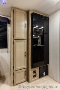 2026 Forest River Cherokee Grey Wolf Black Label 20RDSEBL Couples Travel Trailer Interior Image