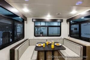 2026 Forest River Cherokee Grey Wolf Black Label 20RDSEBL Couples Travel Trailer Interior Image