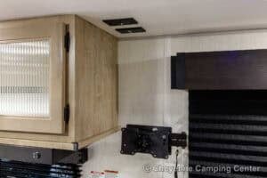 2026 Forest River Cherokee Grey Wolf Black Label 20RDSEBL Couples Travel Trailer Interior Image