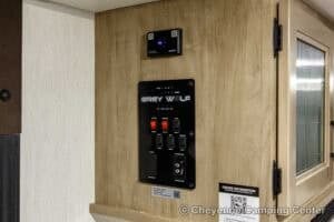 2026 Forest River Cherokee Grey Wolf Black Label 20RDSEBL Couples Travel Trailer Interior Image