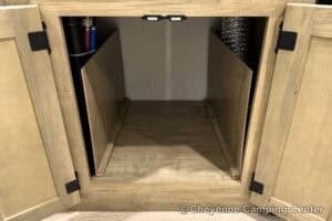 2026 Forest River Cherokee Grey Wolf Black Label 20RDSEBL Couples Travel Trailer Interior Image