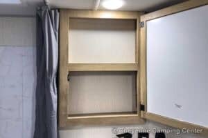 2026 Forest River Cherokee Grey Wolf Black Label 20RDSEBL Couples Travel Trailer Interior Image