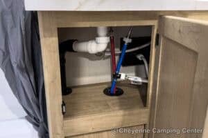 2026 Forest River Cherokee Grey Wolf Black Label 20RDSEBL Couples Travel Trailer Interior Image