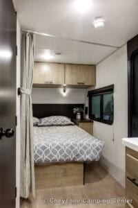 2026 Forest River Cherokee Grey Wolf Black Label 20RDSEBL Couples Travel Trailer Interior Image