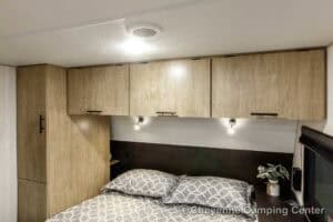 2026 Forest River Cherokee Grey Wolf Black Label 20RDSEBL Couples Travel Trailer Interior Image