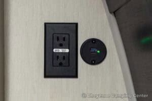 2026 Forest River Cherokee Grey Wolf Black Label 20RDSEBL Couples Travel Trailer Interior Image