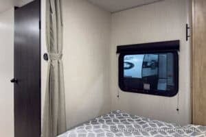 2026 Forest River Cherokee Grey Wolf Black Label 20RDSEBL Couples Travel Trailer Interior Image